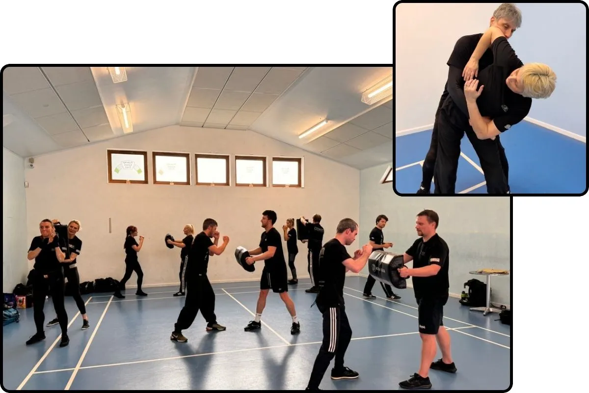 Direct Defence Krav Maga students training.